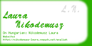 laura nikodemusz business card